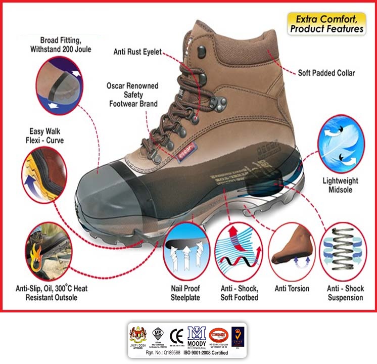 Oscar Safety Shoes 808 93A Lightweight Series